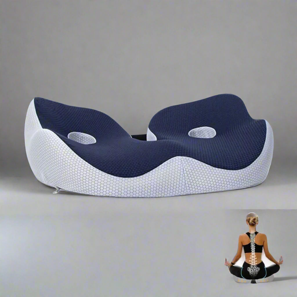 AetherFlex ergonomisk sædehynde i memoryskum — design til støtte af kropsholdningen