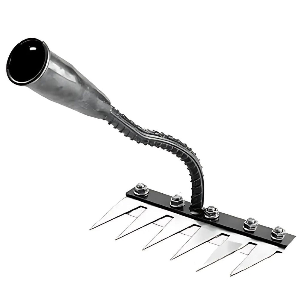 ThriveGard Manual Weeding Rake — Steel Teeth Blade, Ergonomic Grip