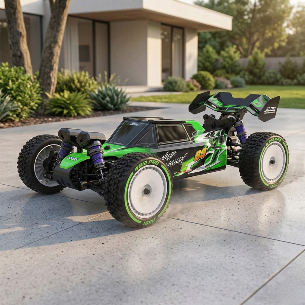 Coche de carreras RC todoterreno 4WD sin escobillas a escala 1:12 y alta velocidad
