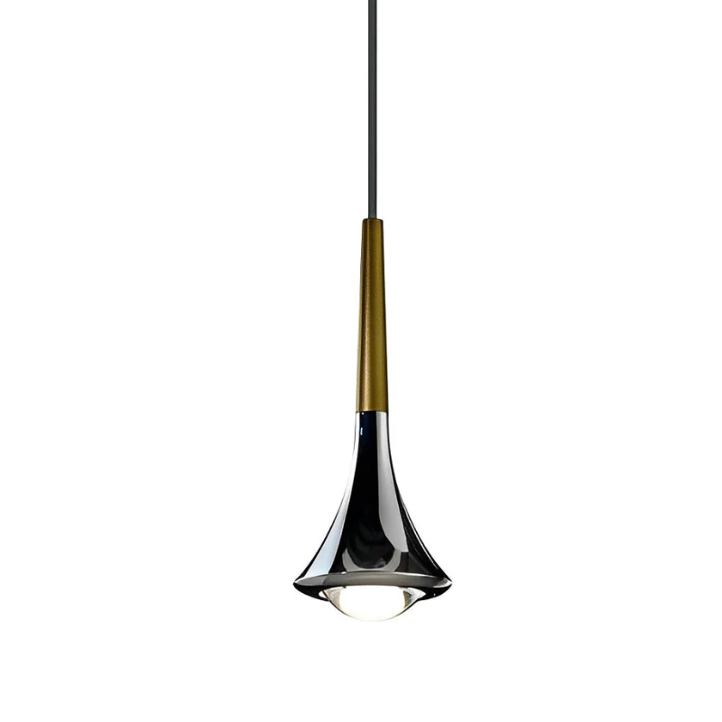 Asteri Tropfenpendelleuchte mit skandinavischem mattem Aluminium-Finish