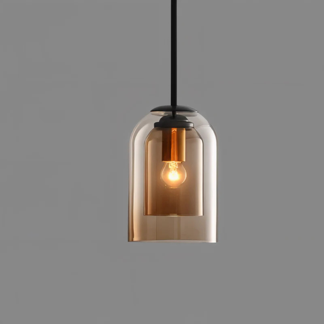 LumaArc Pendellampe mit doppeltem Glas für Ess- und Wohnbereich