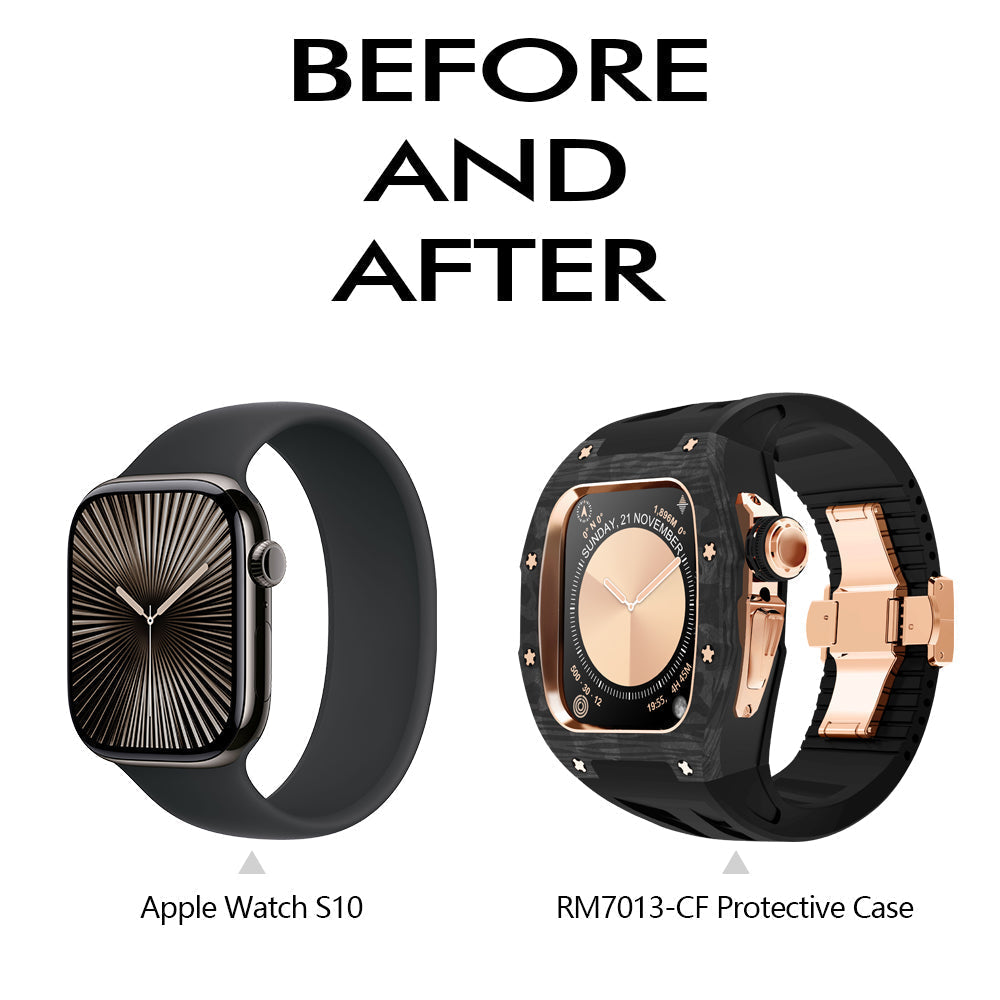 RM7013 Carbon Fiber Retrofit Case Kit for Apple Watch S10