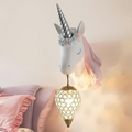 NovaGlow enhjørning natlampe til børneværelser, pink og blå