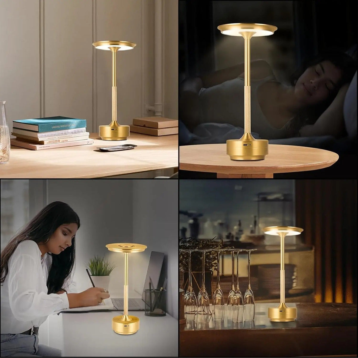 Moderne ledningsfri LED-bordlampe - genopladelig med berøringssensor