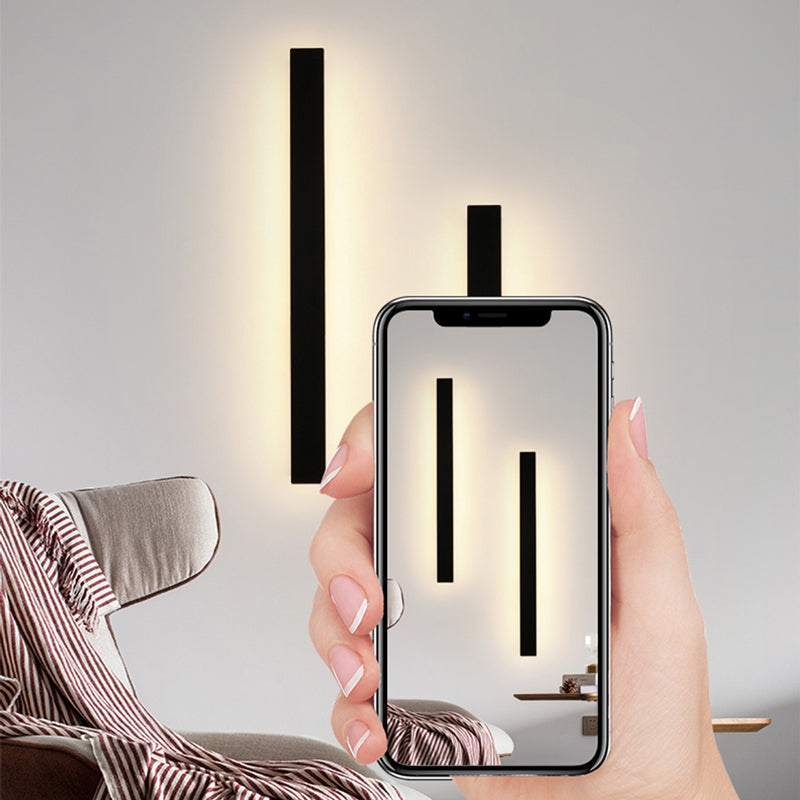 Nyx lineáris kültéri LED fali lámpa — fekete kivitel