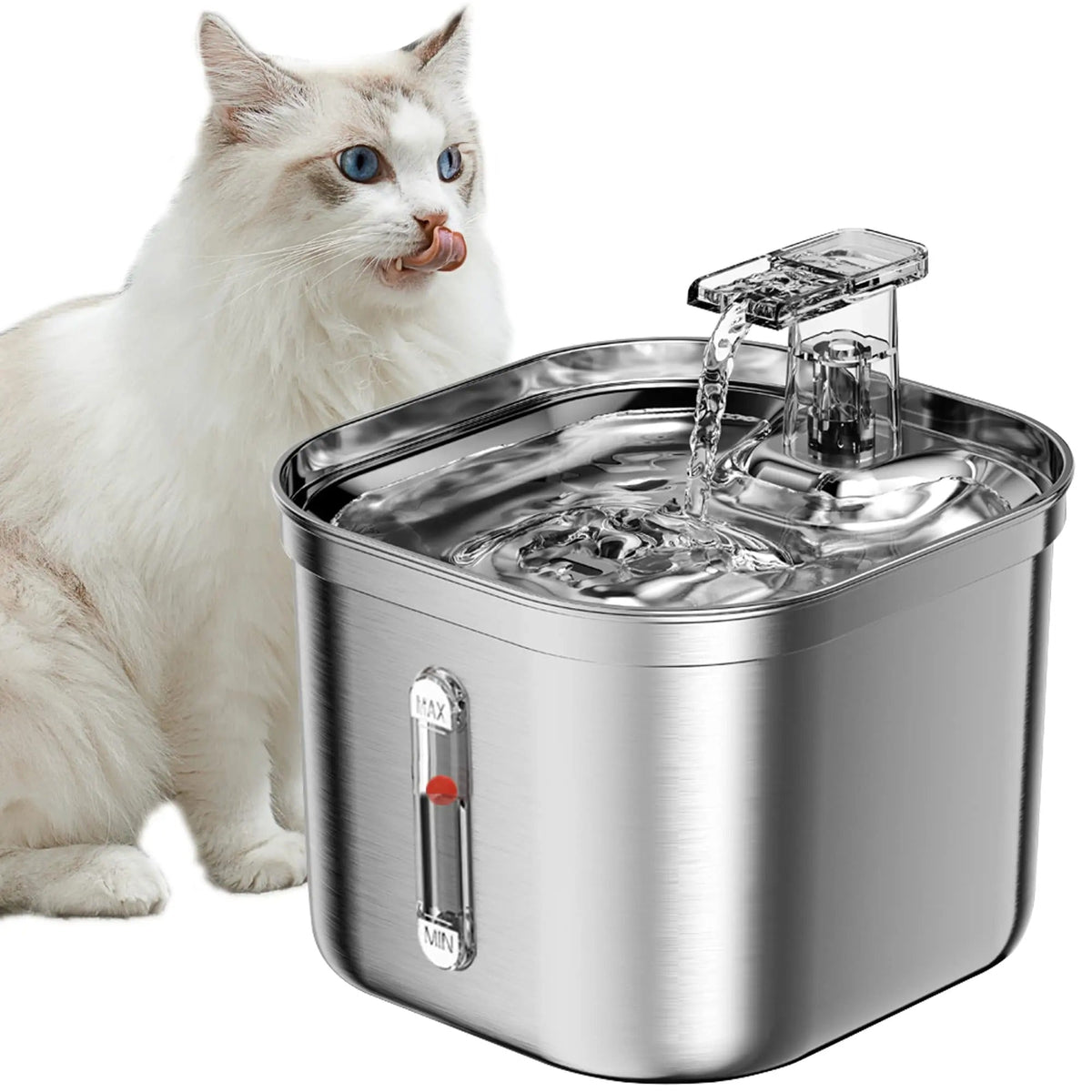 Automatic Cat Water Fountain — Stainless Steel, Continuous Fresh Flow