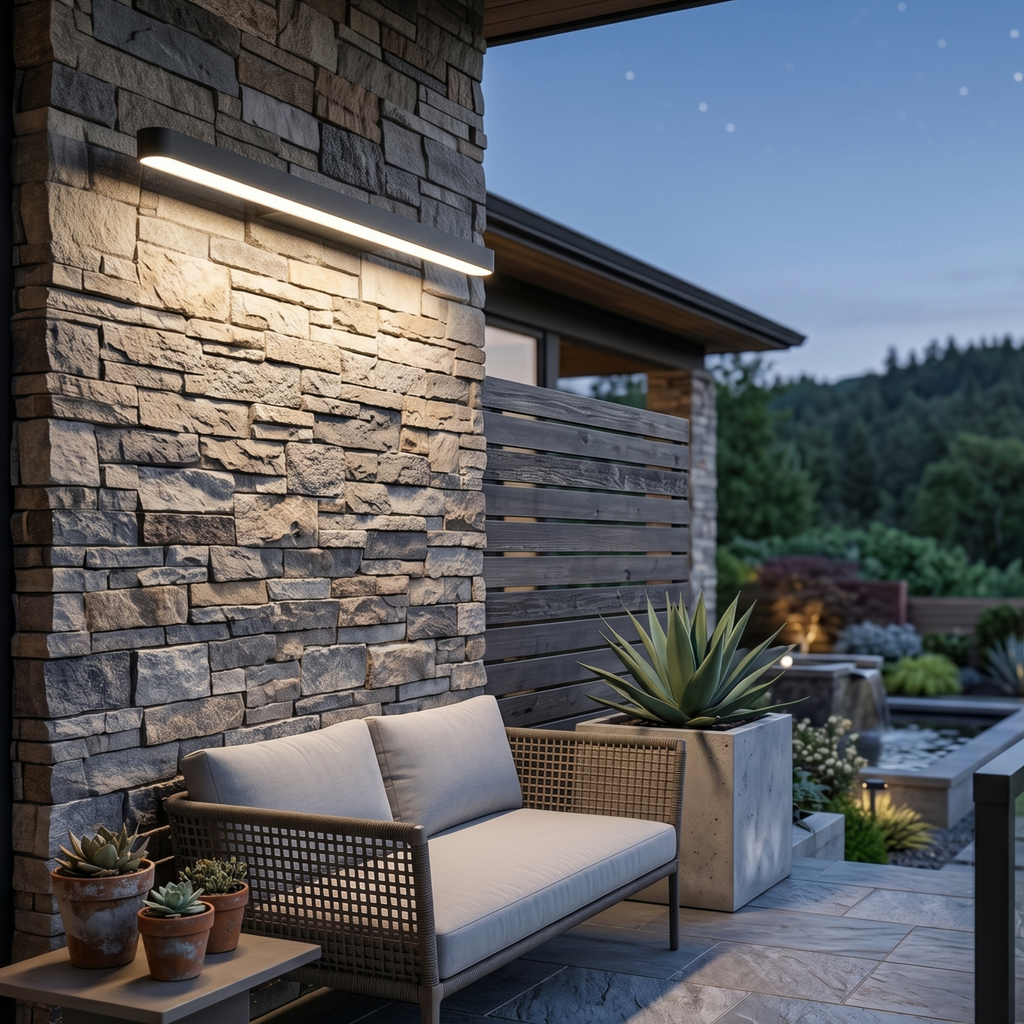 Minimalist Brushed Stainless Steel Wall Lamp -- Copper/Chrome/Black for Outdoor - Flindria