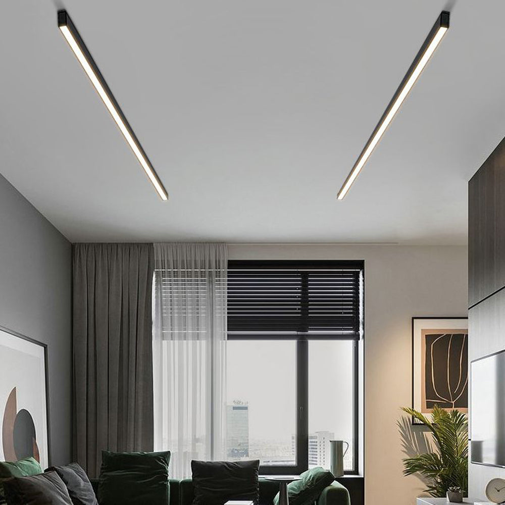 مصباح Noirline الخطي السقفي والجداري — تصميم أسود عصري