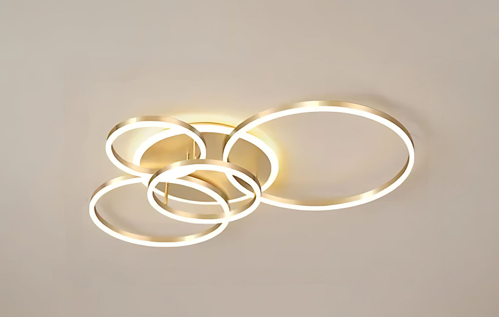 Aerial Ceiling Lamp — Contemporary Aligned Ring Design