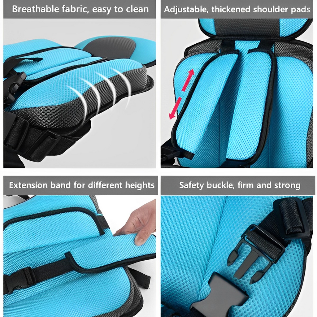 Jimmy tragbarer Kindersitz fürs Auto – Leichtes, faltbares Design