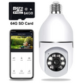 HD Wireless Outdoor WiFi Light Bulb Security Camera — Motion Detection