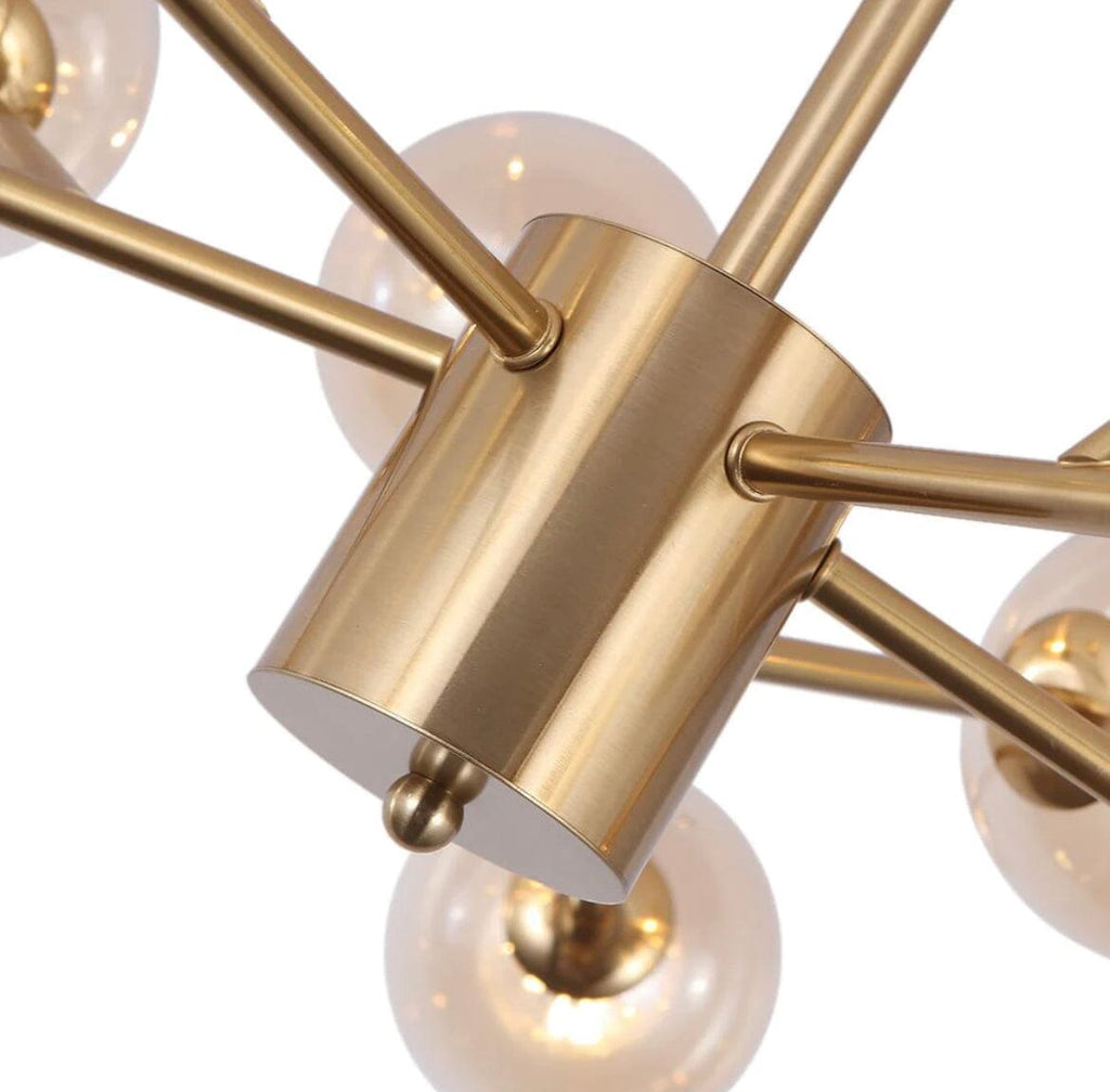 Lustre Sputnik Flint — suspension linéaire à 15 lumières, à intensité variable