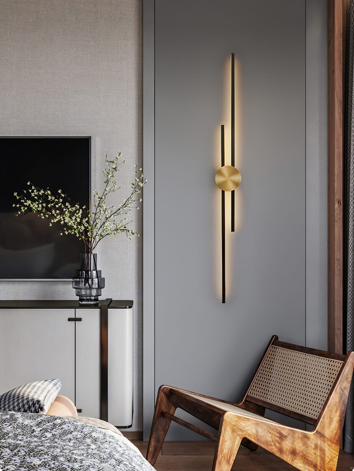 Bethnal Minimalistische Kupfer-Wandleuchte – Warm leuchtende Nachttischlampe