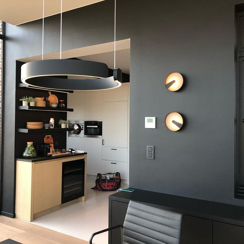 ModernLuxe moderne runde LED-Pendelleuchte – warmes Licht