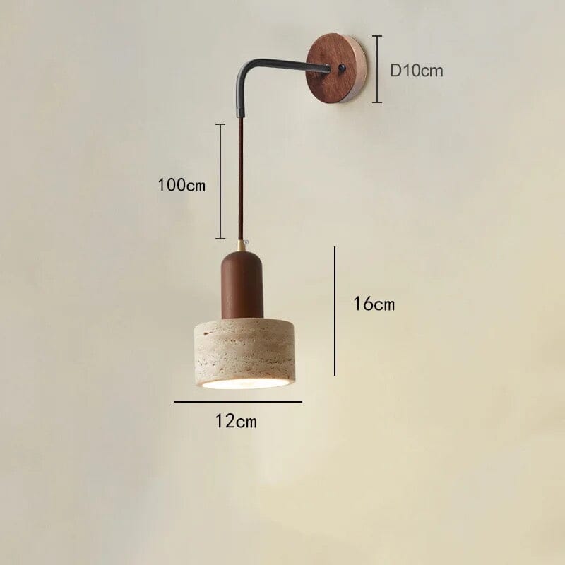 Tia Travertine Wall Lamp — Elegant Soft Ambient Lighting