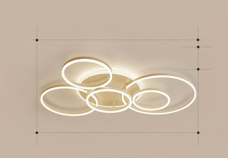 Krogvold taklampa — svävande ringdesign med LED