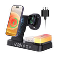 5-in-1 Charging Station with Wireless Charger, Lamp & Alarm