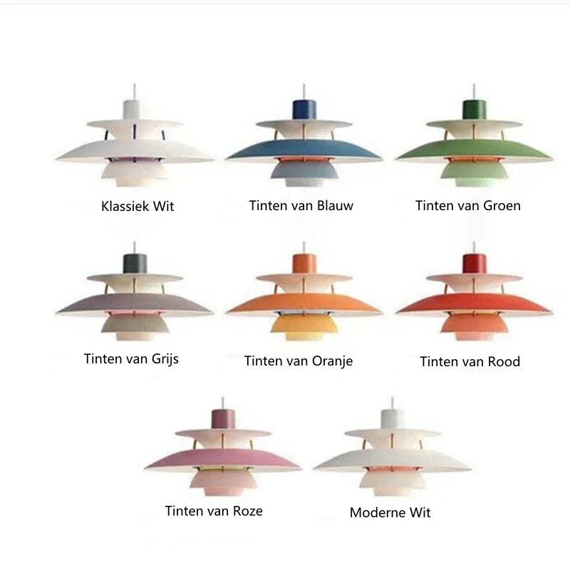 Morandi modern LED-hänglampa — färgglad skärm