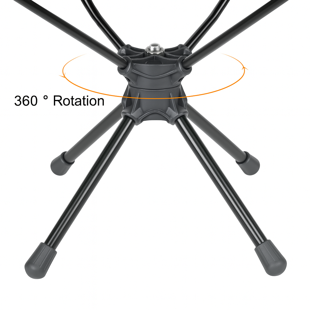 Chaise de camping pivotante à 360° - installation rapide en 8 secondes