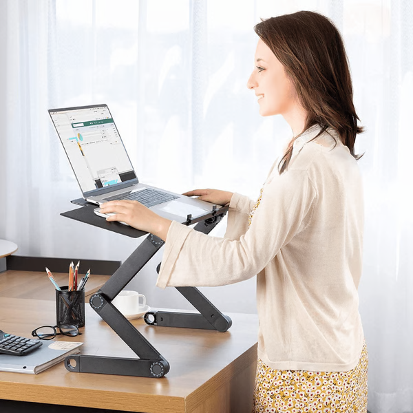Flex Stand 360° 人間工学ノートパソコンスタンド - 調整可能なワークステーションホルダー