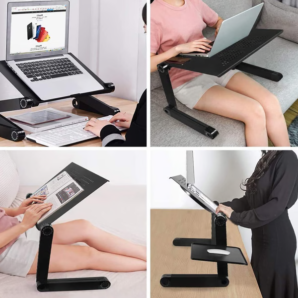 Flex Stand 360° 人間工学ノートパソコンスタンド - 調整可能なワークステーションホルダー