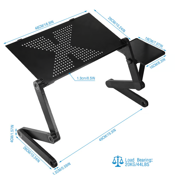 Flex Stand 360° 人間工学ノートパソコンスタンド - 調整可能なワークステーションホルダー