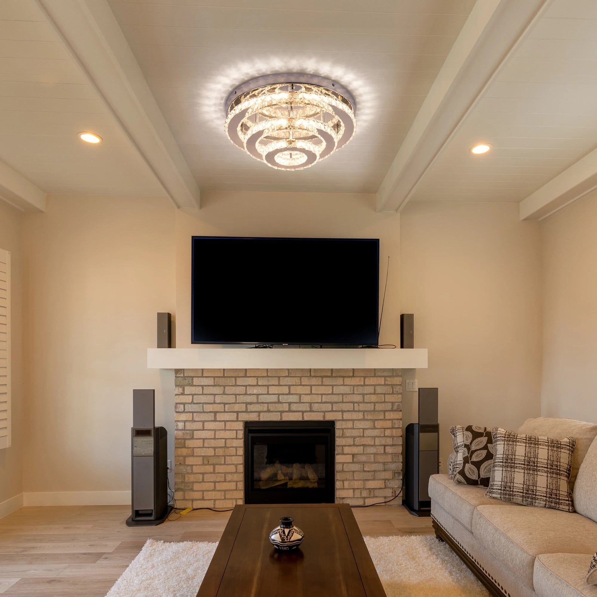 Lyra Crystal Chandelier With K9 Crystals In Round Silhouette For Modern Spaces