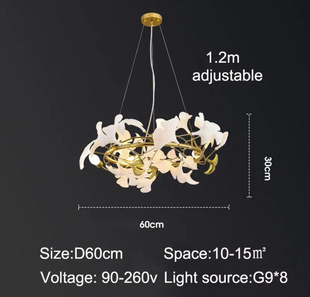 Keramický lustr Petal — stmívatelné LED svítidlo