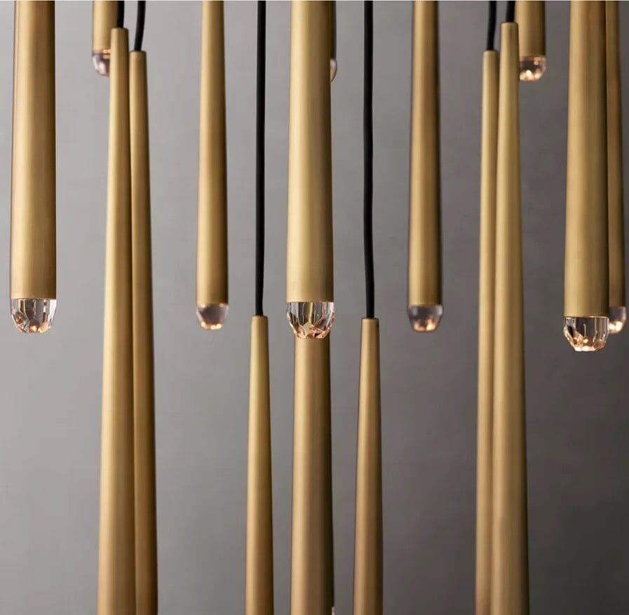 Lustră suspendată modernă Jules — elegantă, cu cristale în formă de lumânări