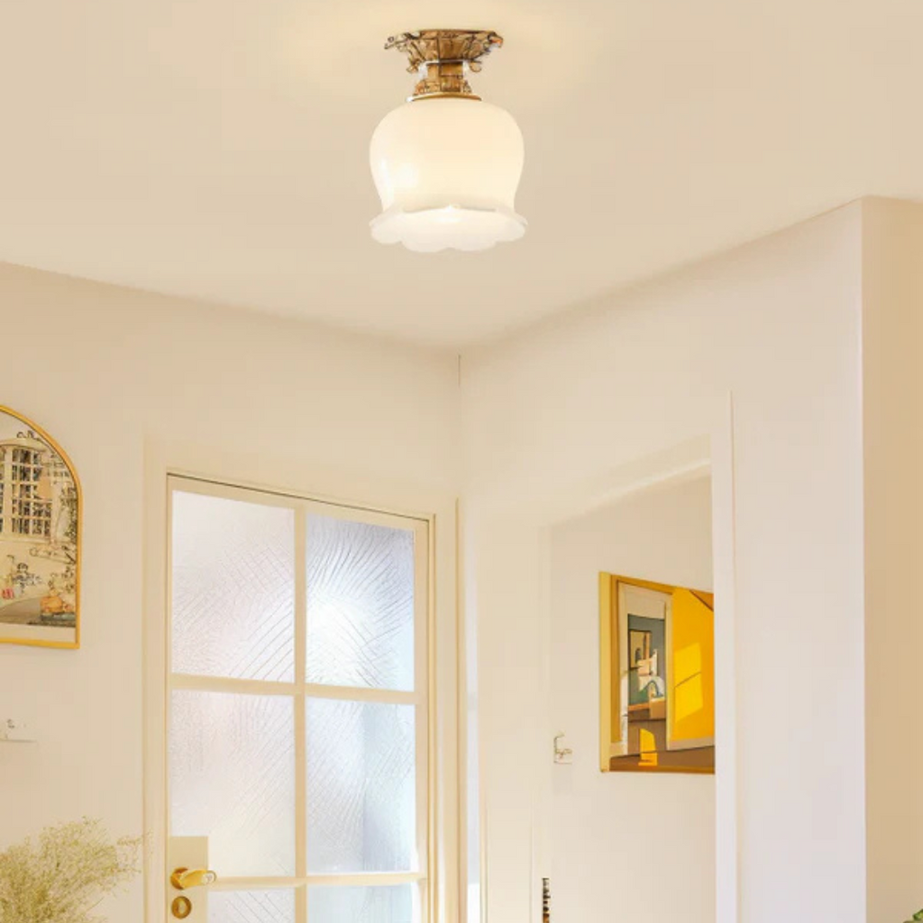PetalLume LED Vintage-Deckenleuchte, floral inspiriertes Design  