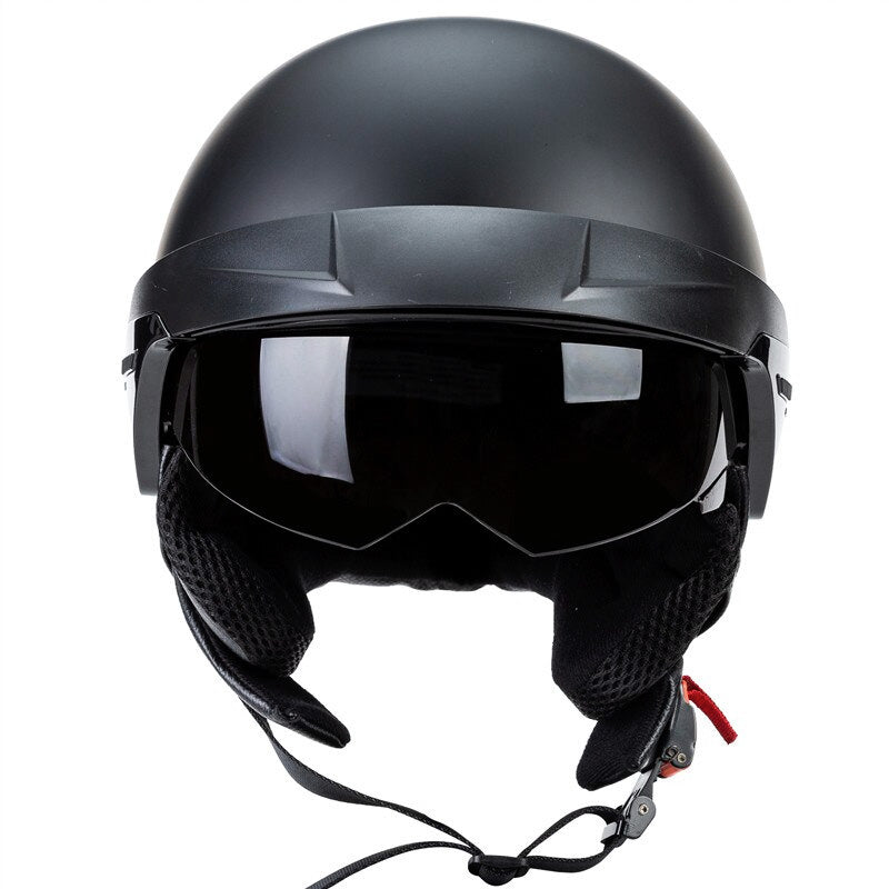 Casco abierto para motocicleta Cruiser — homologado por el DOT, con forro interior extraíble