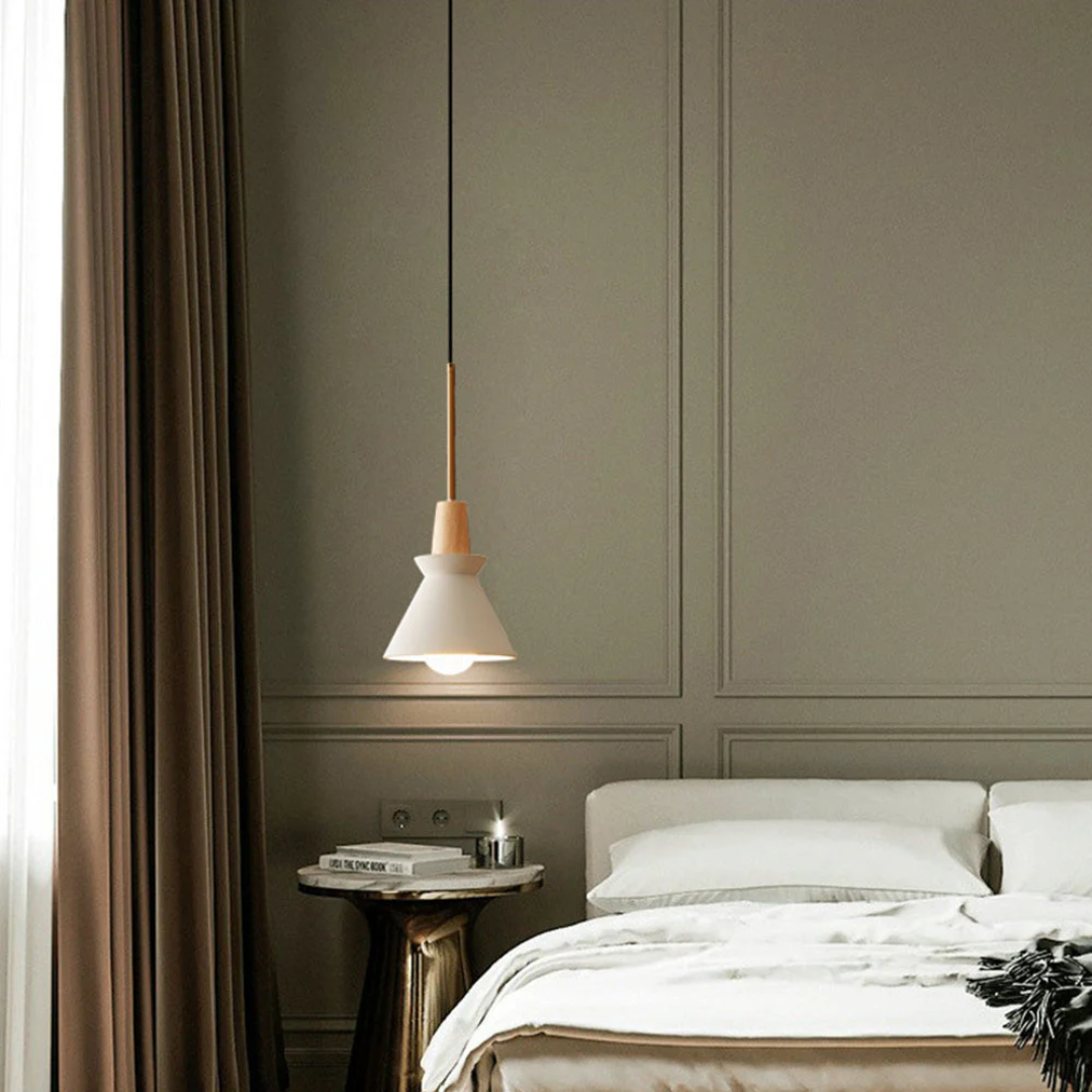 NovaLume Modern Pendant Light White Concrete For Dining Rooms