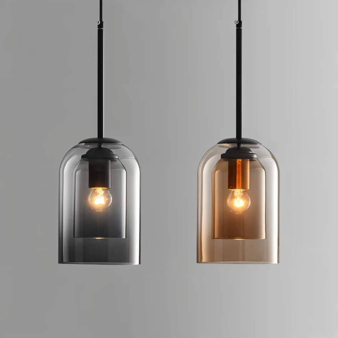 LumaArc Pendellampe mit doppeltem Glas für Ess- und Wohnbereich