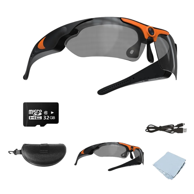 AeroView Polarized Sunglasses — Built-In 1080P Camera, UV Protection