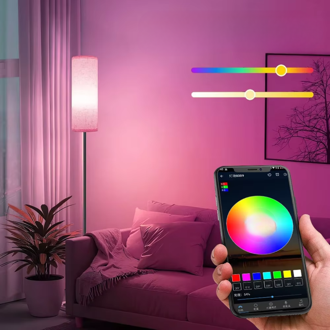 Okos RGB állólámpa — Bluetooth-alkalmazásos vezérlés, nappali és többszínű módok
