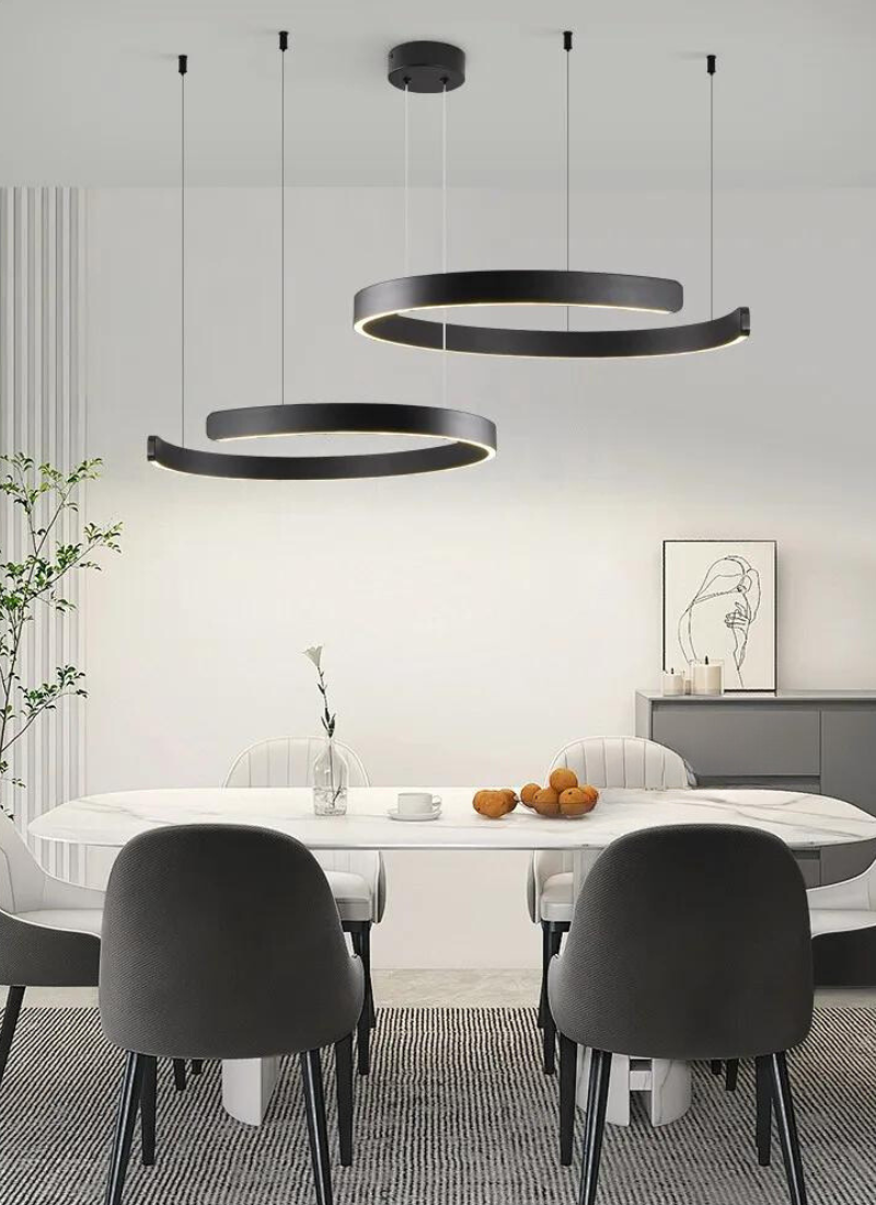 NordicGlow rund LED-lysekrone — myk, justerbar belysning