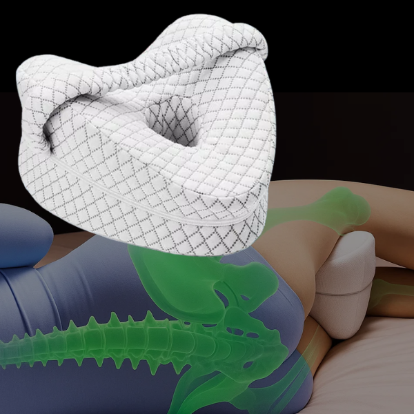 Cuscino triangolare sagomato per ginocchia in memory foam ErgoEase