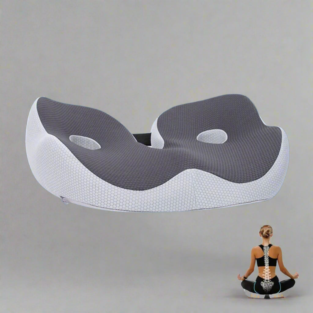 AetherFlex ergonomisk sædehynde i memoryskum — design til støtte af kropsholdningen