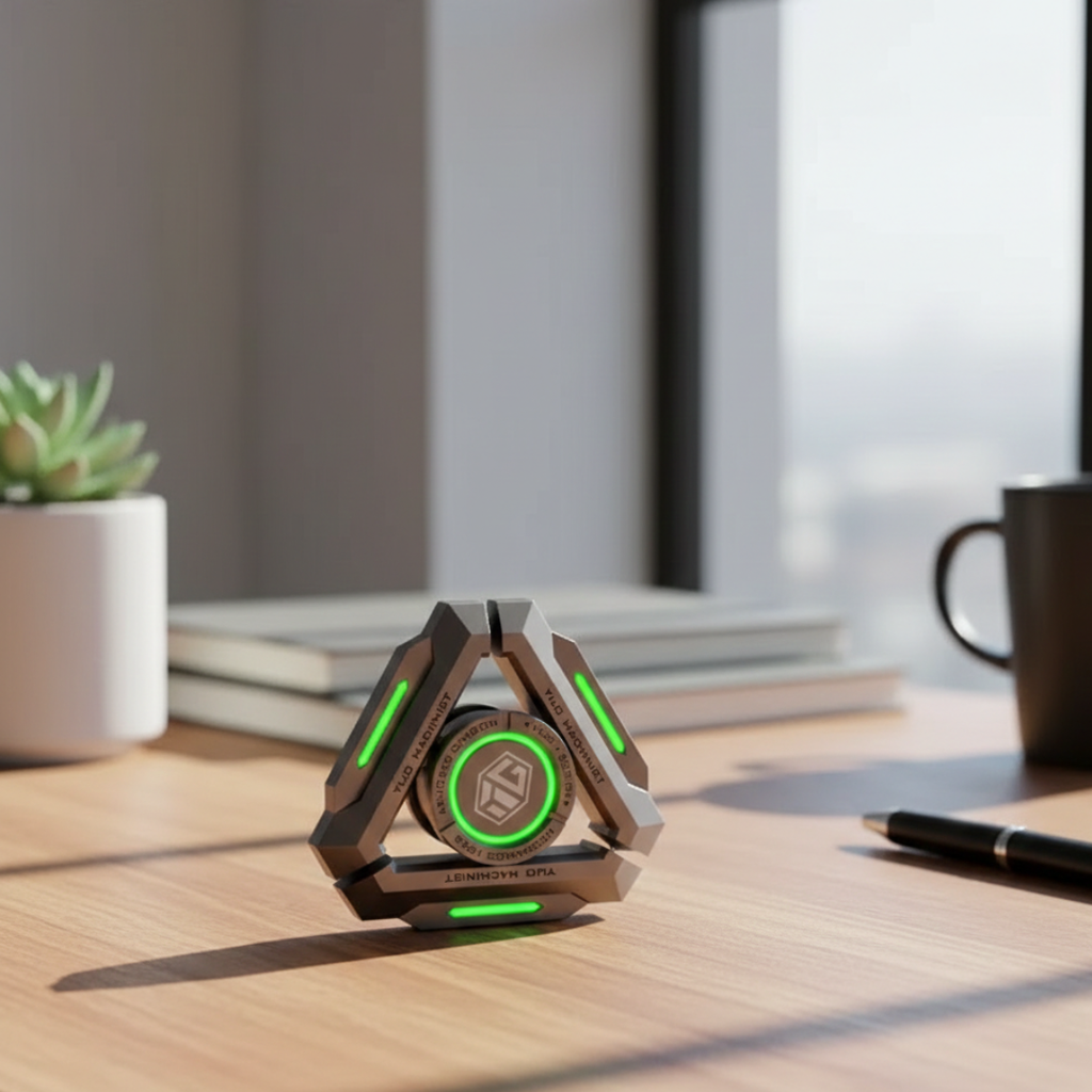 Luminous Metal Fidget Spinner — Precision Balanced, Three-Sided Design