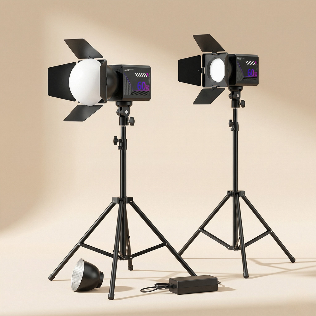 Συμπαγές φωτιστικό βίντεο RGB — ενσωματωμένη επαναφορτιζόμενη μπαταρία 10000mAh