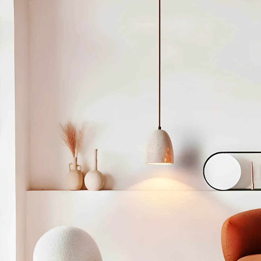Averin Travertine Retro Pendant Light For Dining Spaces