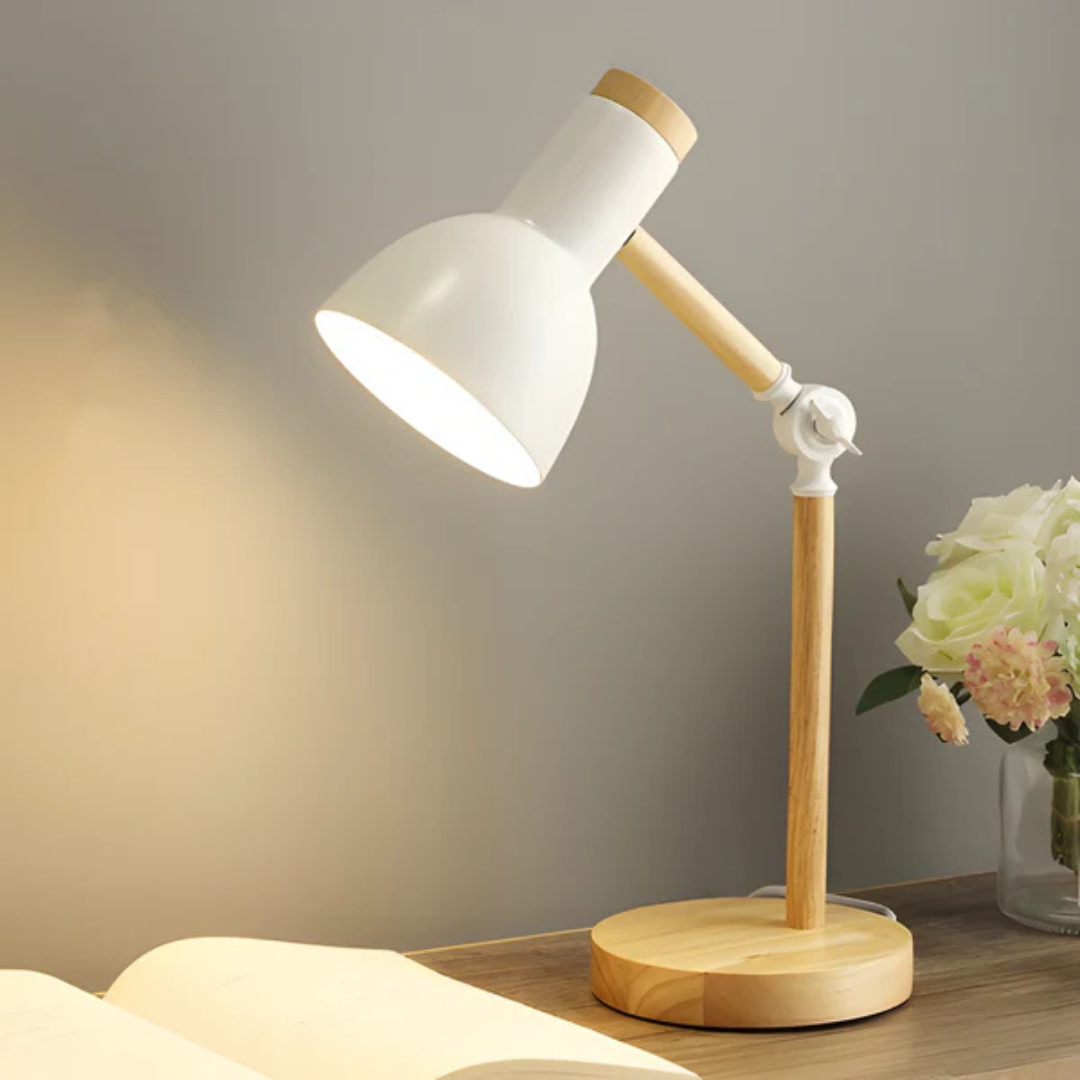 Liora Macaron Adjustable Led Wood Table Lamp Warm Glow Home