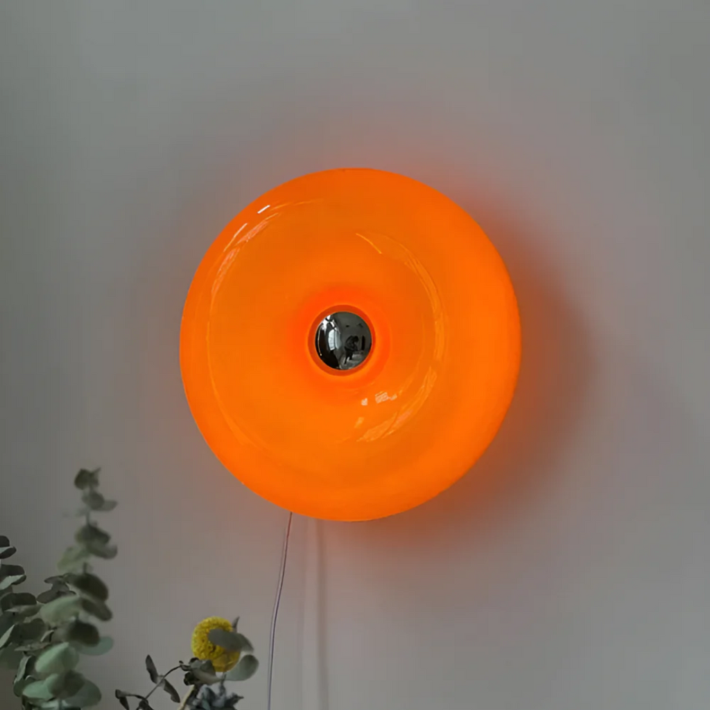 Orinova Donut Glass Wall Light By Ardentra With Warm Glow