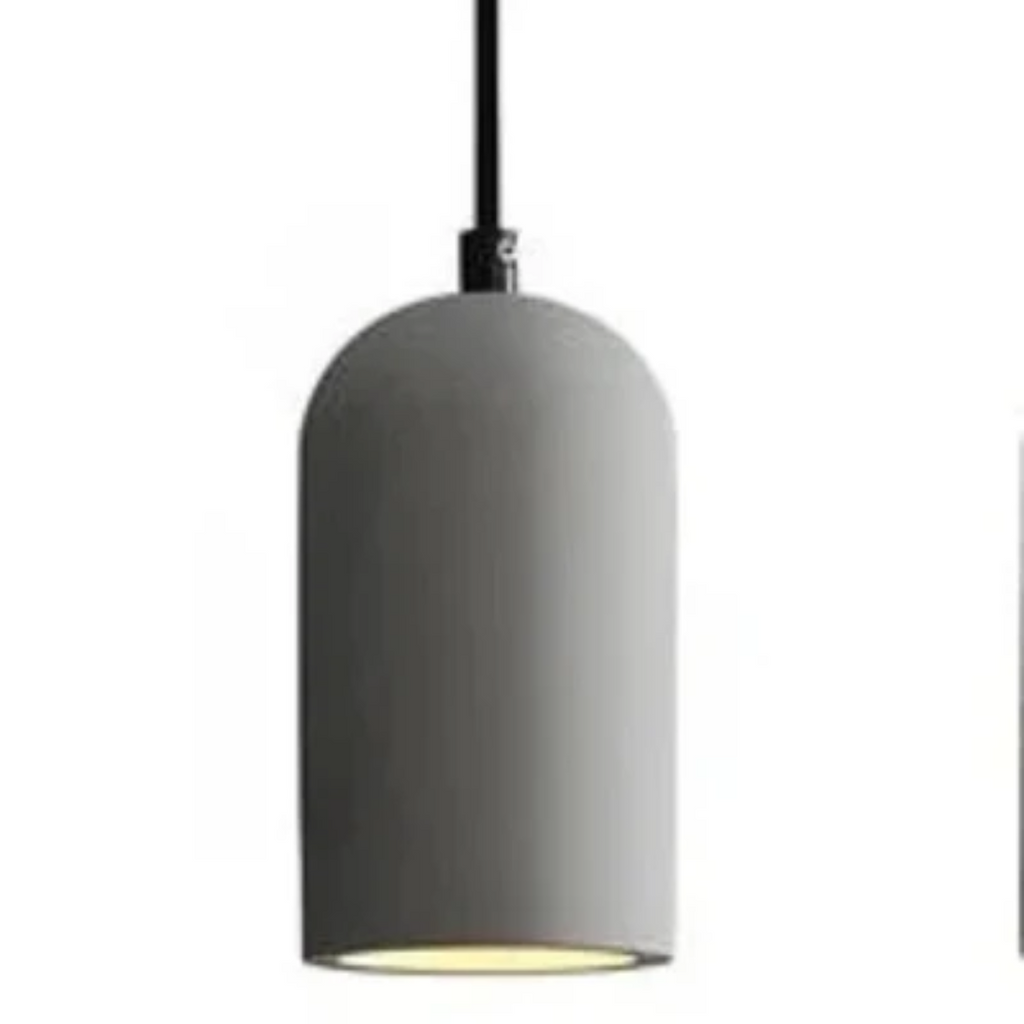 NovaCrest Cement Pendant Luminaire With Industrial Style For Dining And Living