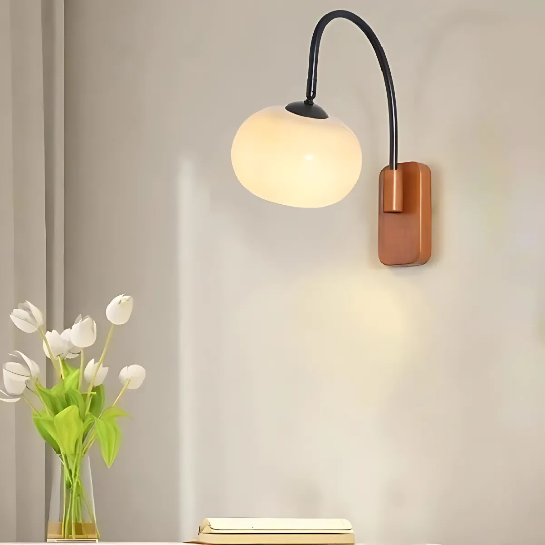 Veyra Bauhaus Wall Lamp Glass With Swivel For Interiors