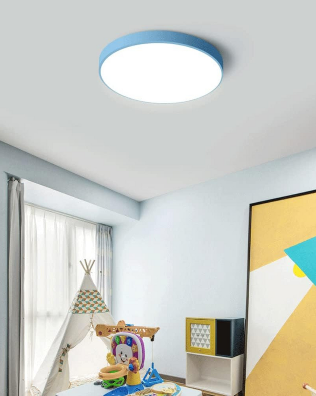SolaraLume Minimal Modern Ceiling Light With Warm Ambient Glow