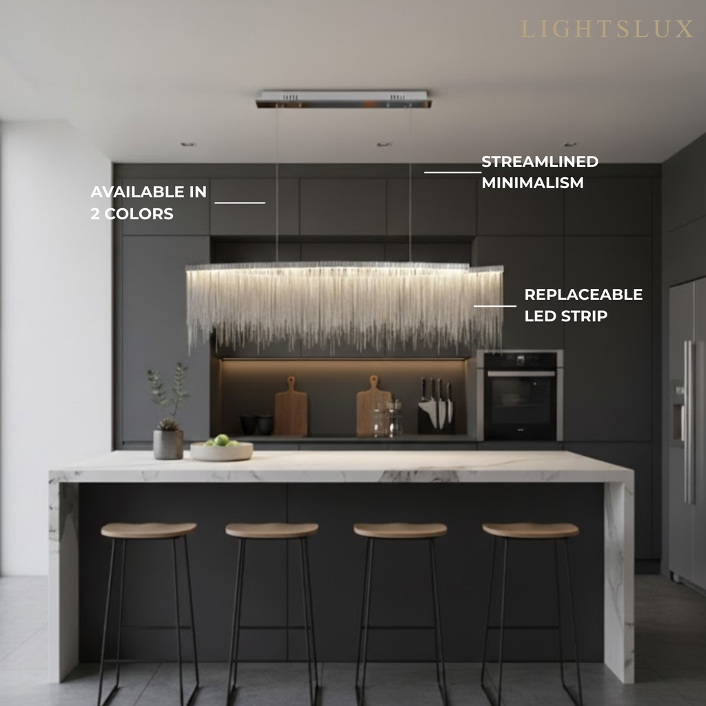 Royal Gouden of Chromen Hanglamp – Luxe Kwast Metaalarmatuur voor Eetkamer - Flindria