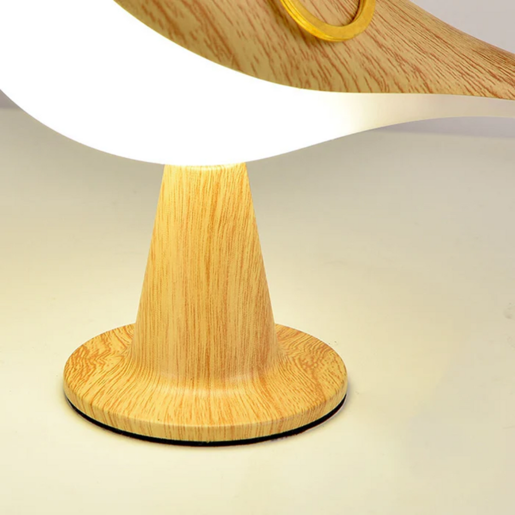 Bezdrátové noční světlo FeatherGlow ve tvaru ptáčka s útulným světlem na baterie