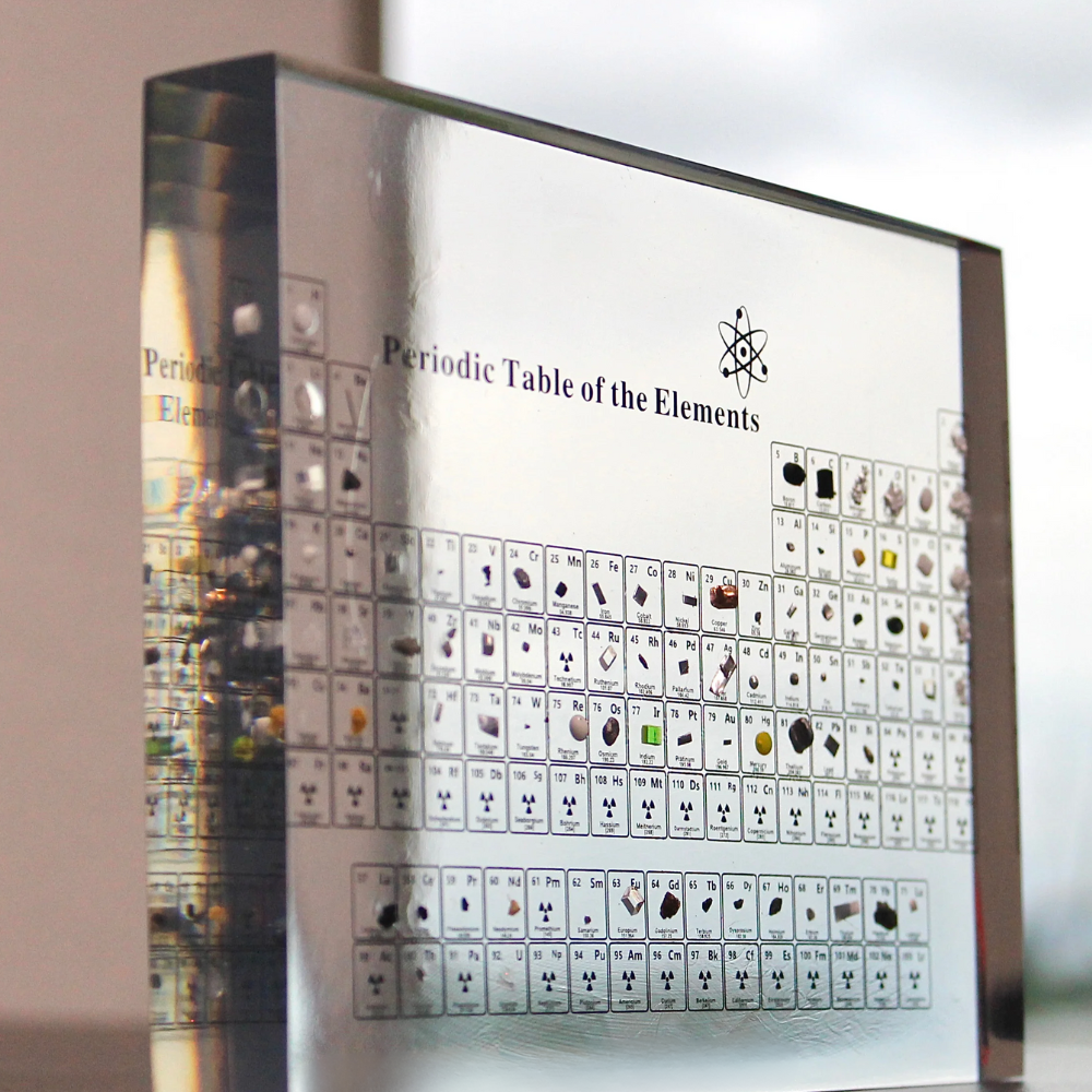 Elementa Lux Backlit Periodic Table Display With Real Samples