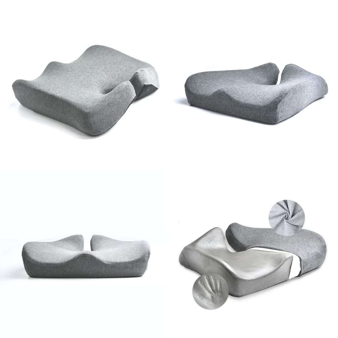 Coussins orthopédiques d’assise et de dossier ErgoEase — Design ergonomique, profil lombaire profilé